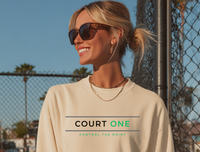 Load image into Gallery viewer, Court One Sweatshirt w Green Logo